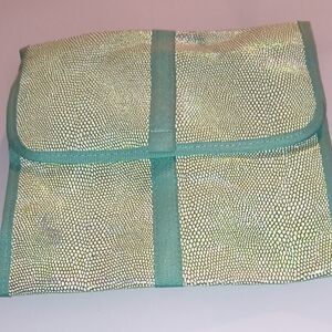 Elegant Green Travel Clutch Bag/Organizer